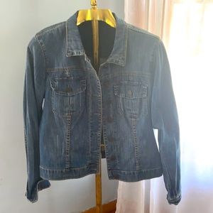 KUT slightly cropped denim jacket - XL